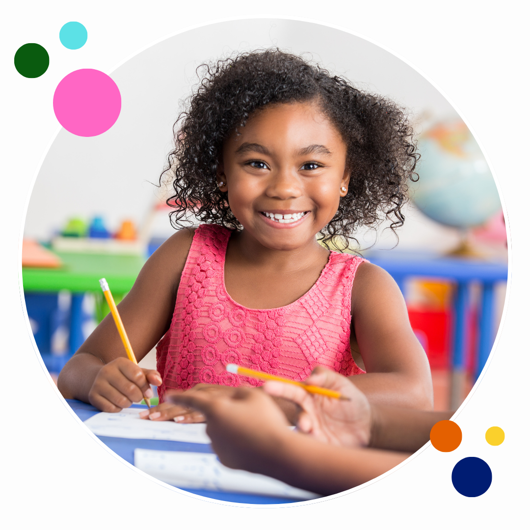 smiling kindergarten student