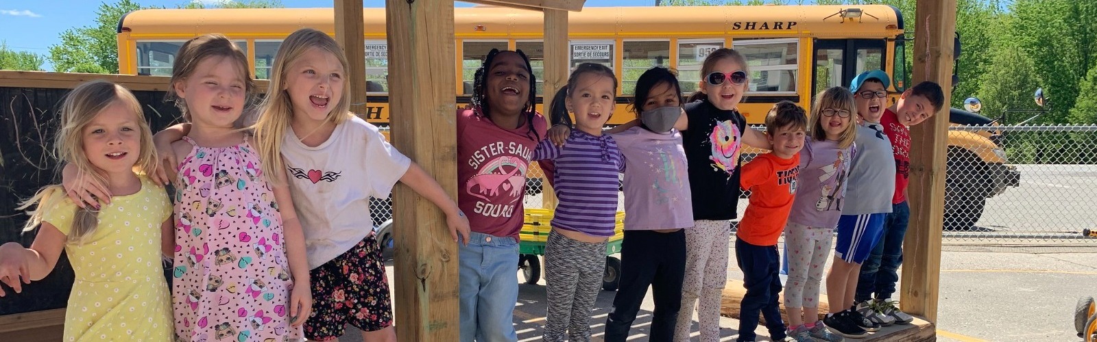 A group of students work together in a classroom