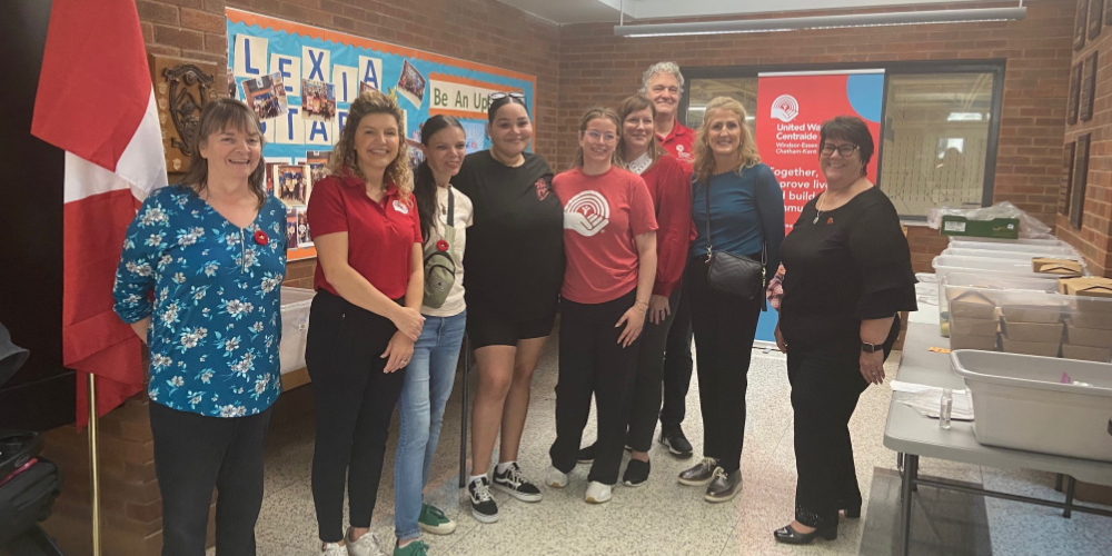 Members from the community gather for Lunch at General Brock Public School