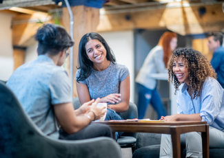 Students talking 