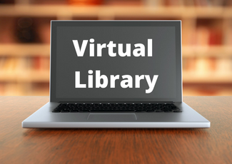 Computer screen that says virtual library