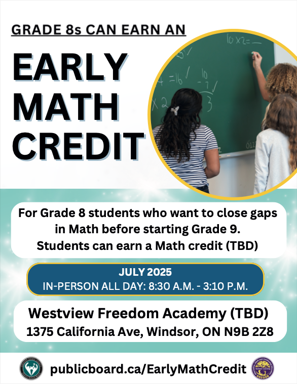 Early Math Credit 2025